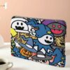 Cartoon Graffiti Laptop Bag Lightweight Zipper Handbag for Men Women