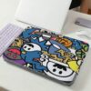 Cartoon Graffiti Face Pattern Printed Laptop Bag Computer Cloth Cover Accessories Soft Laptop Bag Soft Computer Cover Laptop Cover Tablet Leather Bag Laptop Zipper Computer Cover School Business Office Clas