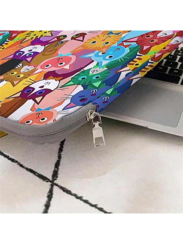 Cartoon Cat Print Laptop Handbag