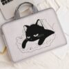 Cat Pattern Printed Laptop Bag Computer Cloth Cover Accessories Soft Laptop Bag Soft Computer Cover Laptop Cover Tablet Leather Bag Laptop Zipper Computer Cover School Business Office Teacher Gifts Teacher