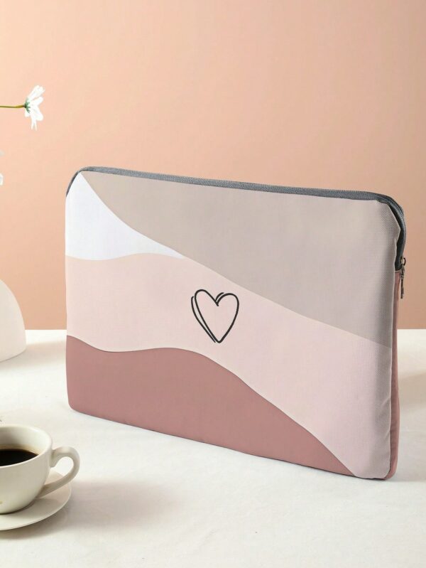 Color Block Laptop Bag Lightweight Foldable Zipper Laptop Case for Teachers