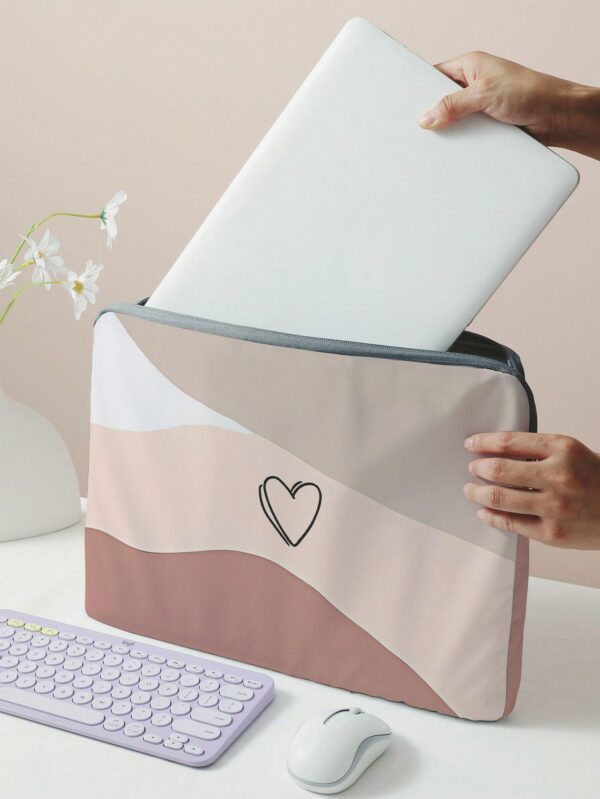 Color Block Laptop Bag Lightweight Foldable Zipper Laptop Case for Teachers