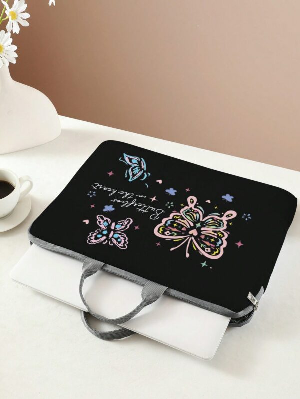 Butterfly Print Laptop Handbag Computer Bag for Men and Women