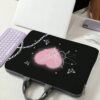 Hand Painted Butterfly Heart Pattern Printed Laptop Bag Classroom Laptop Bags Classroom Bags Teacher Storage Bags Classroom Organizer Bags Back To School For School For Tablet Back To School Supplies L (2)