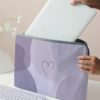 Purple Love Pattern Printed Laptop Bag Computer Cloth Cover Accessories Soft Laptop Bag Soft Computer Sleeve Laptop Sleeve Tablet Sleeve Leather Bag Laptop Zipper Computer Sleeve School Business Office (1)
