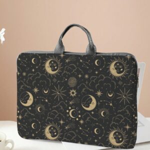 Galaxy Star and Moon Laptop Handbag with Zipper Lightweight Fabric for Work