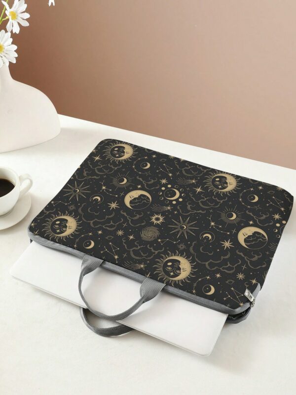 Galaxy Star and Moon Laptop Handbag with Zipper Lightweight Fabric for Work