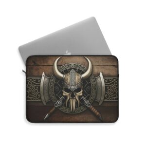 Viking Skull, Viking Laptop Sleeve, Skull Tablet Case, Fantasy Laptop Sleeve
