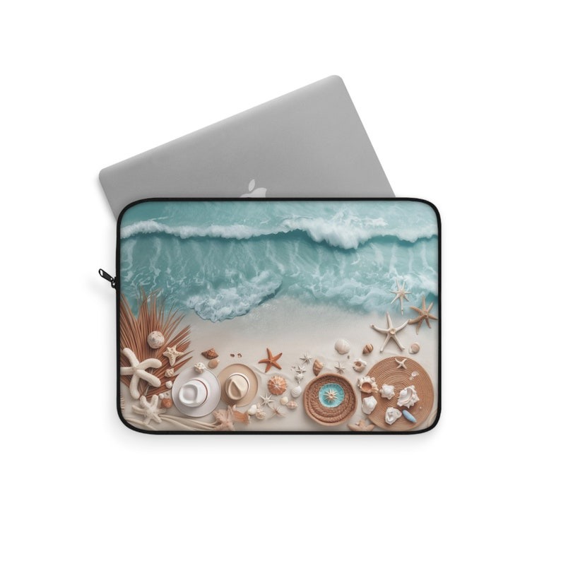 Boho Beach Laptop Sleeve, Ocean Tablet Sleeve, Cute Laptop Bag Boho Beach Laptop Sleeve, Ocean Tablet Sleeve, Cute Laptop Bag