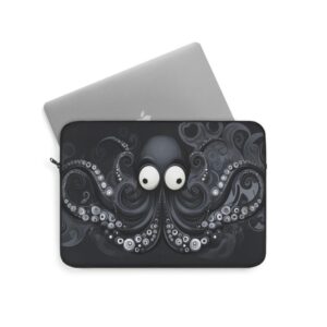 Black Octopus Laptop Sleeve Gift for Him or Her